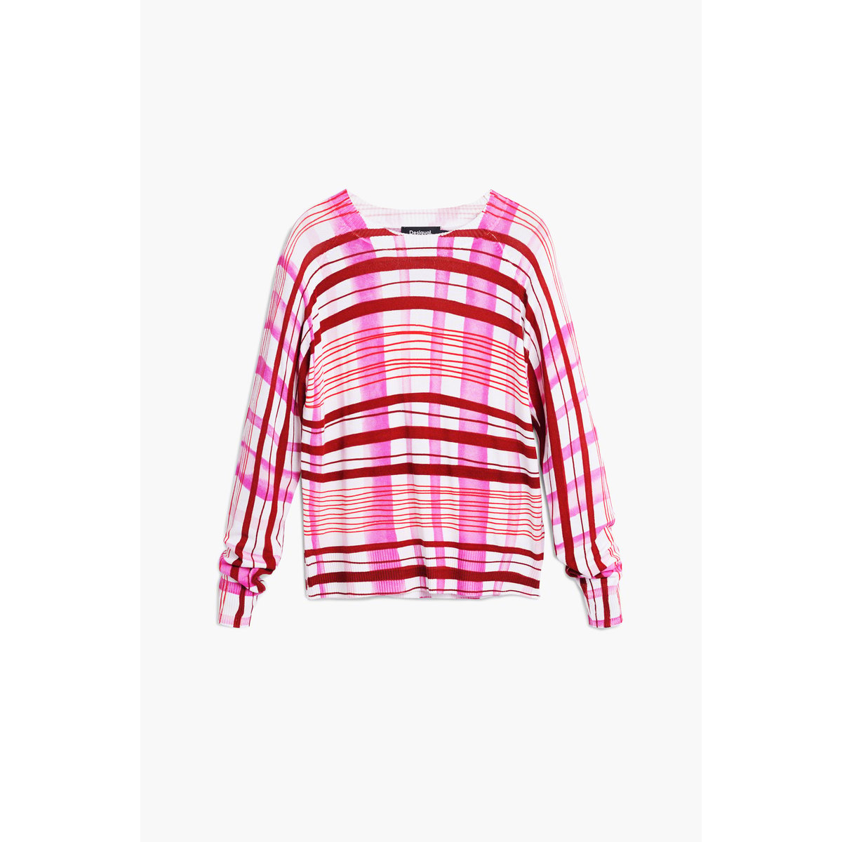Pull à rayures mikado rouge, DESIGUAL