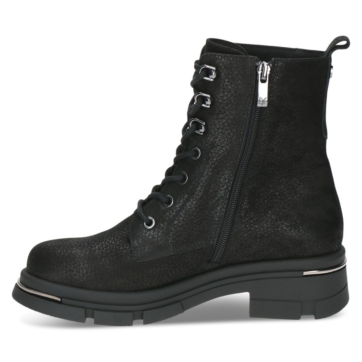 Bottine en cuir noir nubuck, CAPRICE