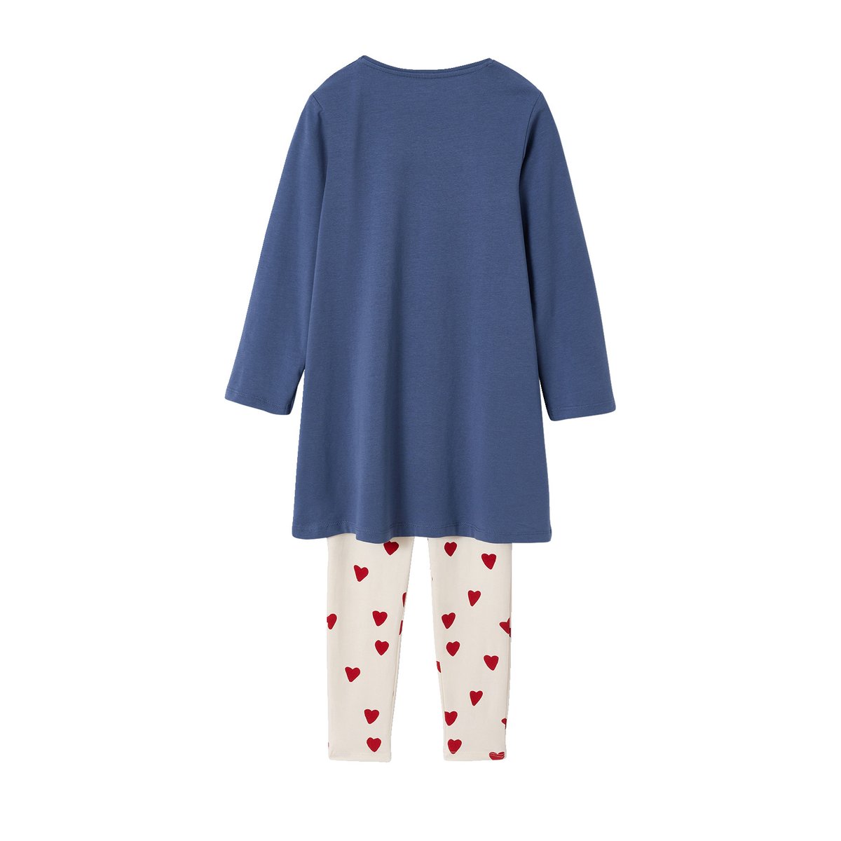 Lot de 2 chemises de nuit legging bleu, VERTBAUDET