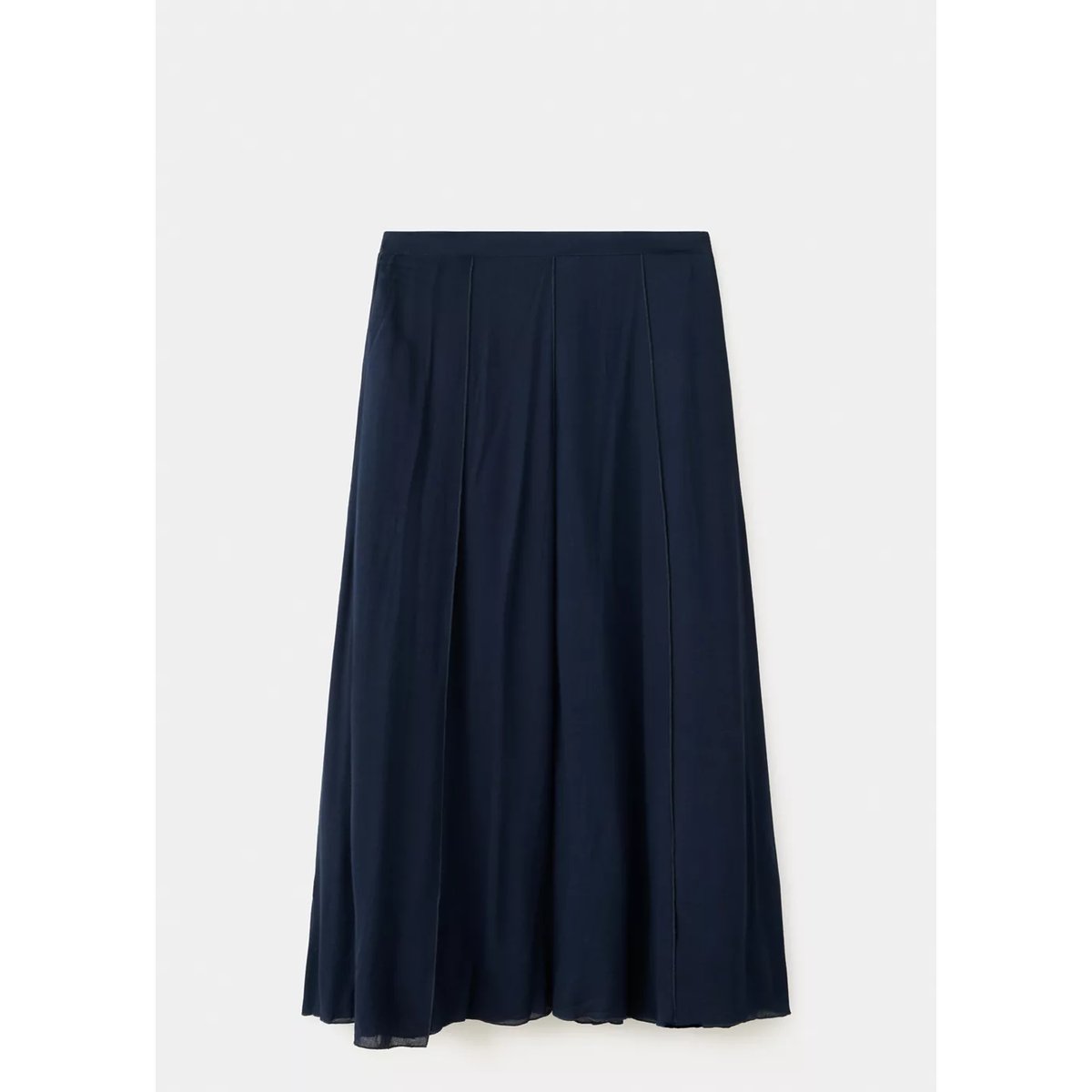 Jupe en mousseline avec coutures bleu marine, MANGO TEEN