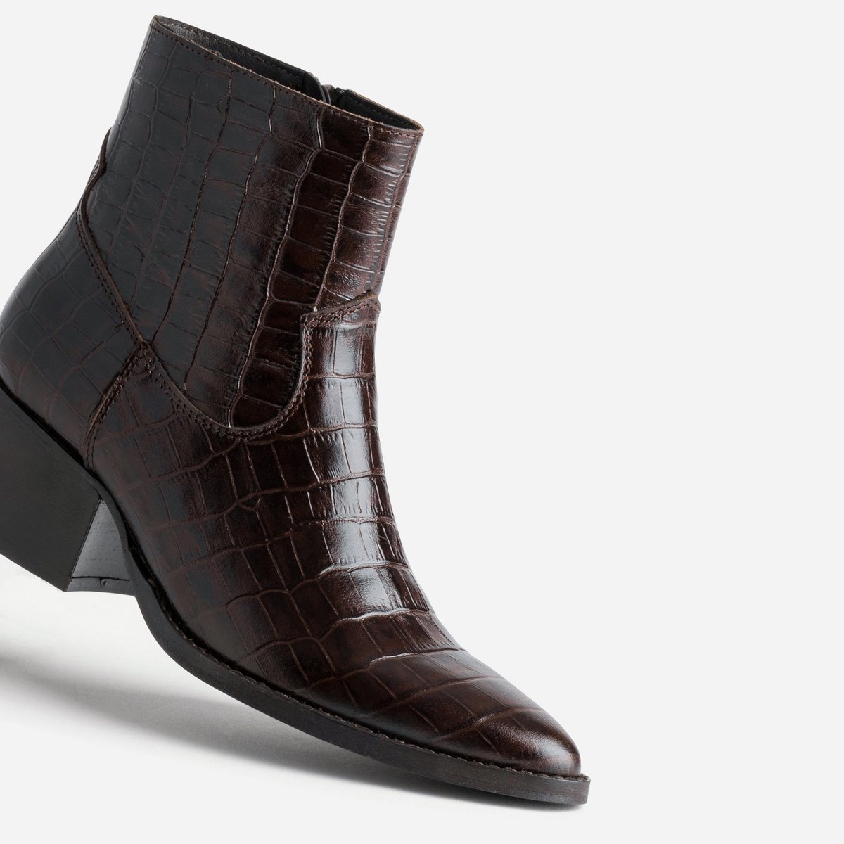 Boots À Talon en cuir NARY chocolat, ERAM