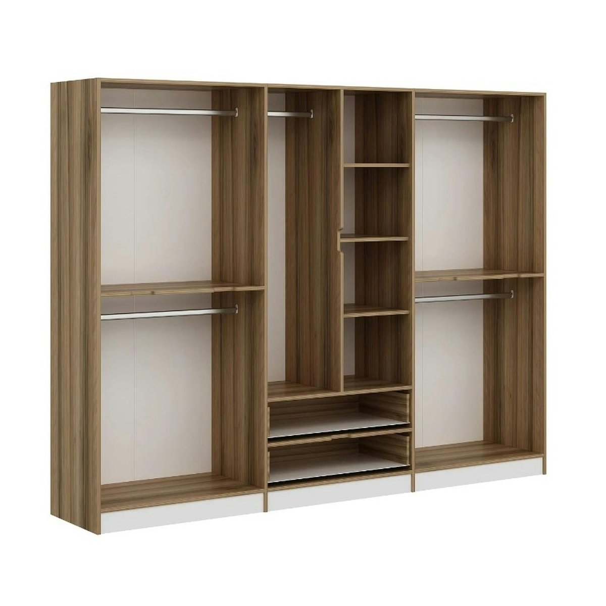 Armoire 10 portes 2 tiroirs BYRON blanc, PIER IMPORT