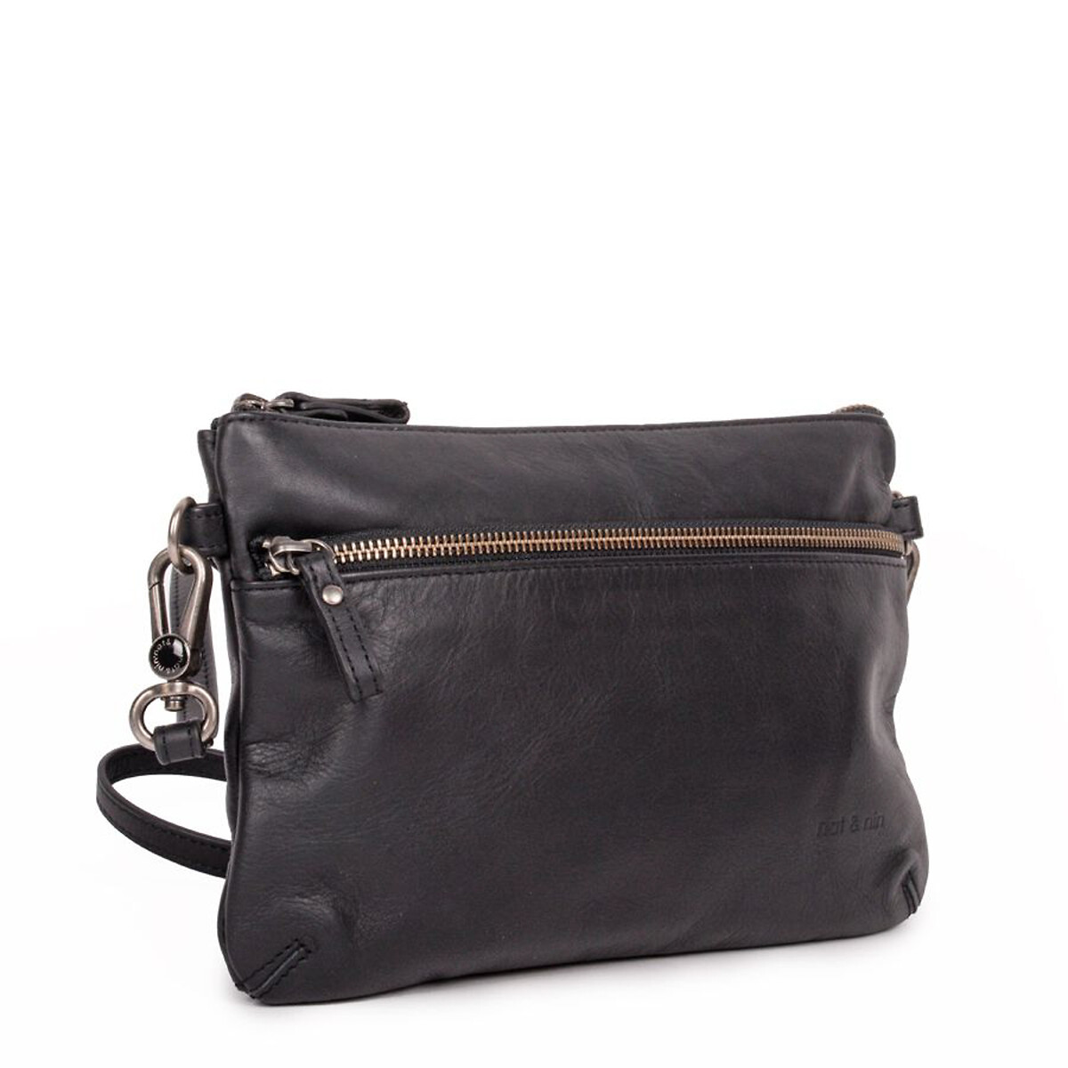 Sac à bandoulière en cuir VICKY noir, NAT & NIN