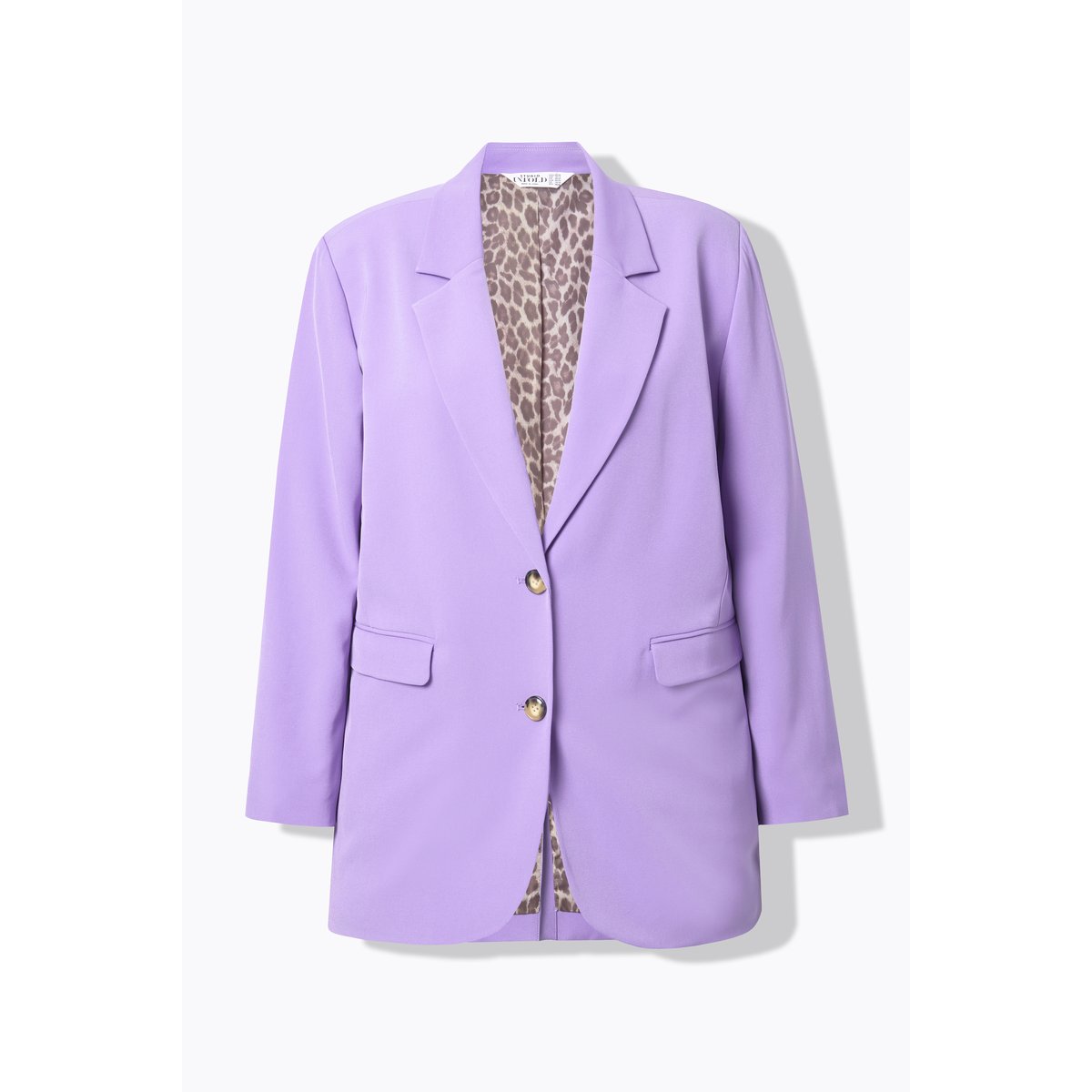 Blazer oversize, doublure léopard violet, STUDIO UNTOLD