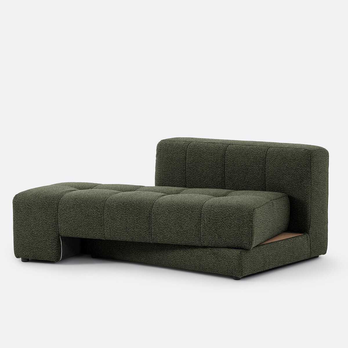 Banquette assise pivotante, gauche, modulable, en bouclette fine, FANO vert, LA REDOUTE INTERIEURS