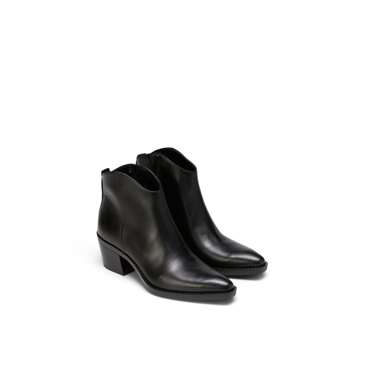 Bottines de style western avec zip intérieur noir, MARC O'POLO