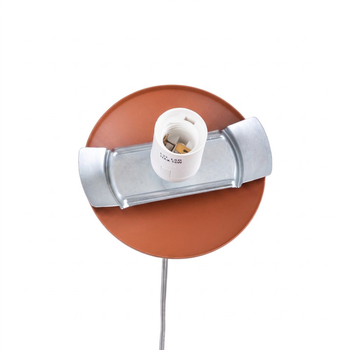 Suspension Acier Ocre Rouge E27 1 Ugo ocre rouge, EDEN