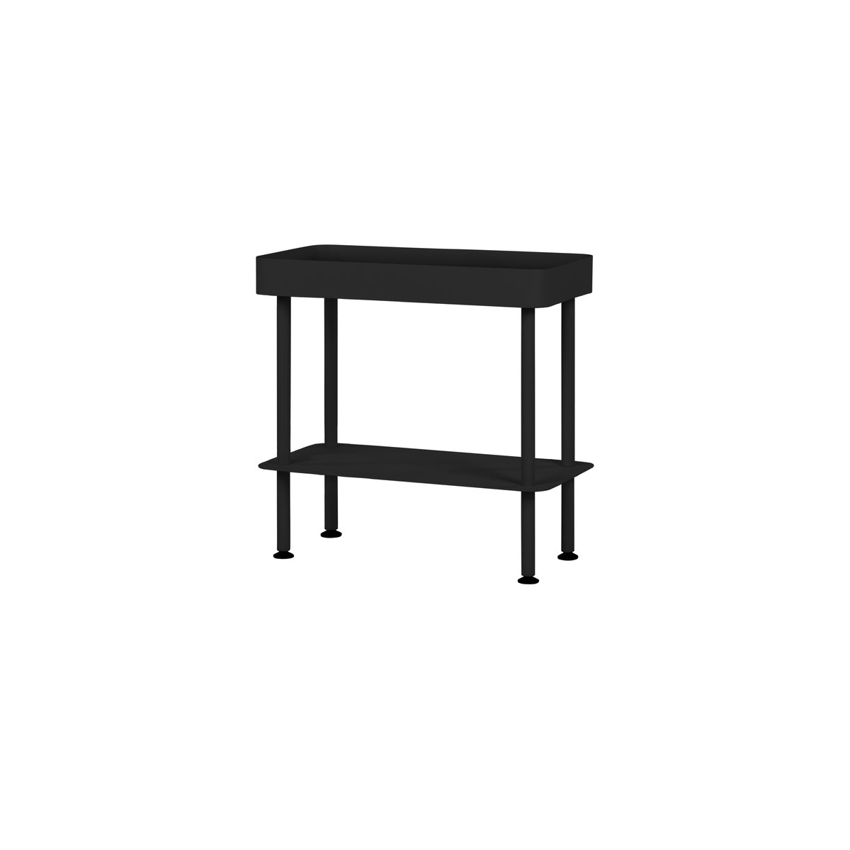 Console Nolle 2 niveaux - métal noir, NOO.MA