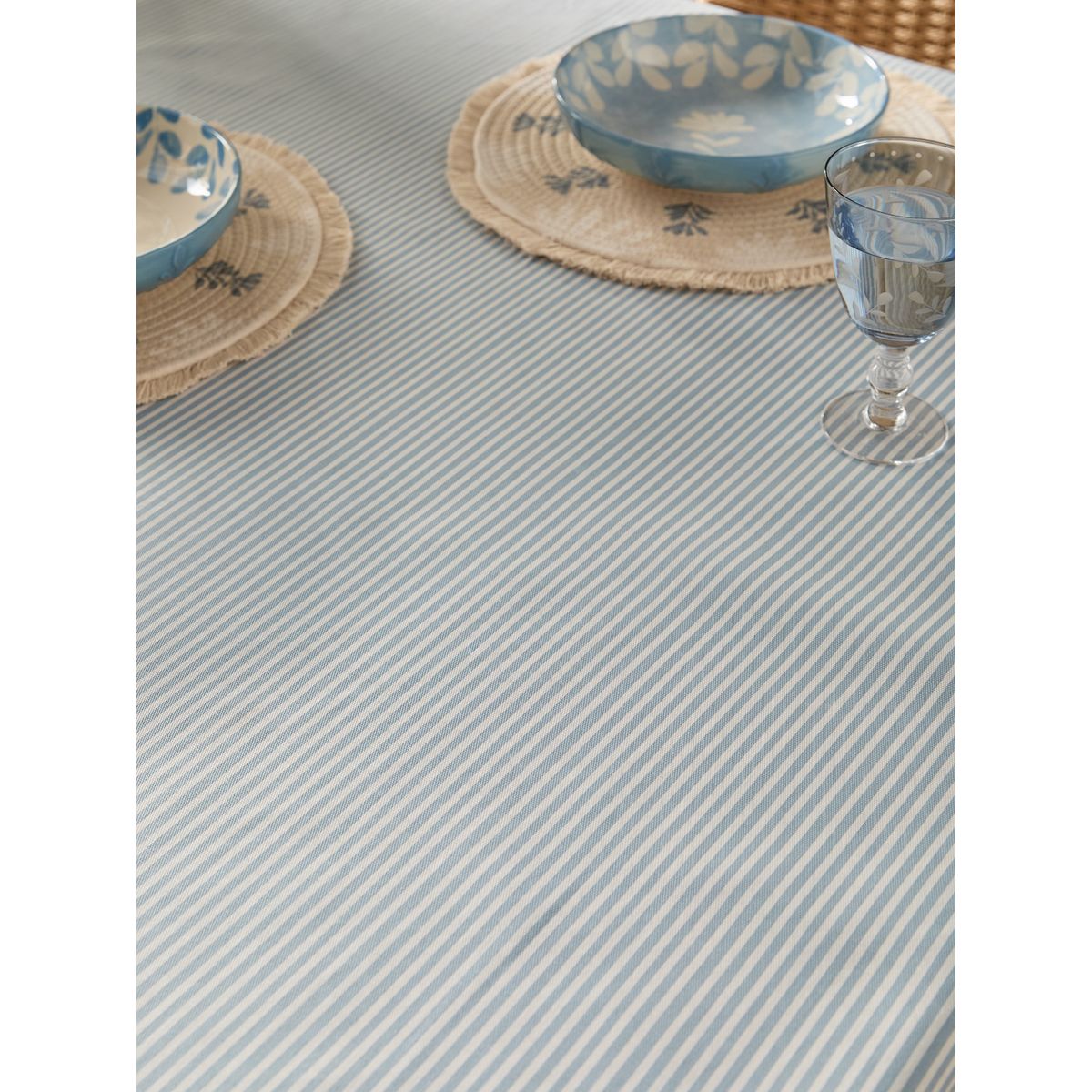Nappe rayée à nettoyage facile bleu, NEXT