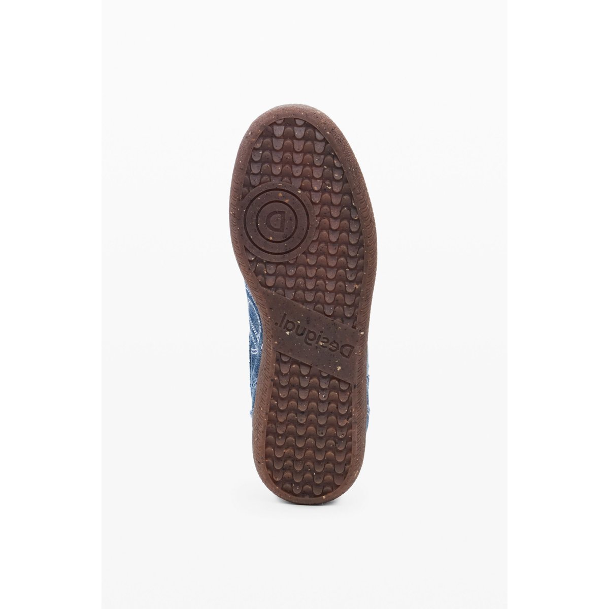 Baskets logo en denim bleu, DESIGUAL