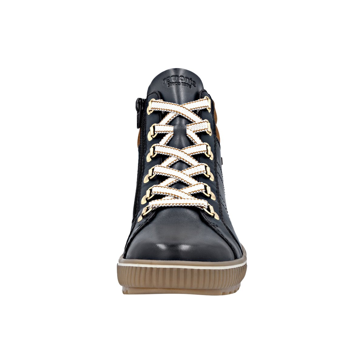 Basket Montante Cuir Rock bleu-combi, REMONTE