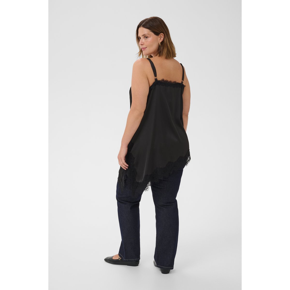 Blouse sans manches noir black, KAFFE CURVE