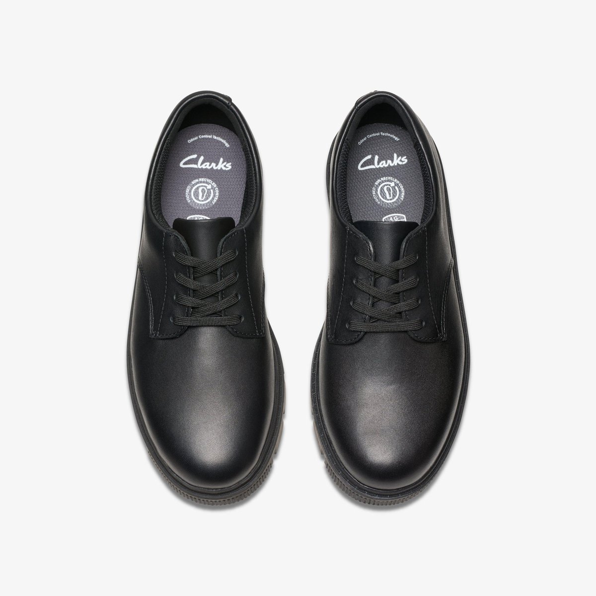 Derbies Cuir Coupe Large LORCAM LOOP Y noir, CLARKS
