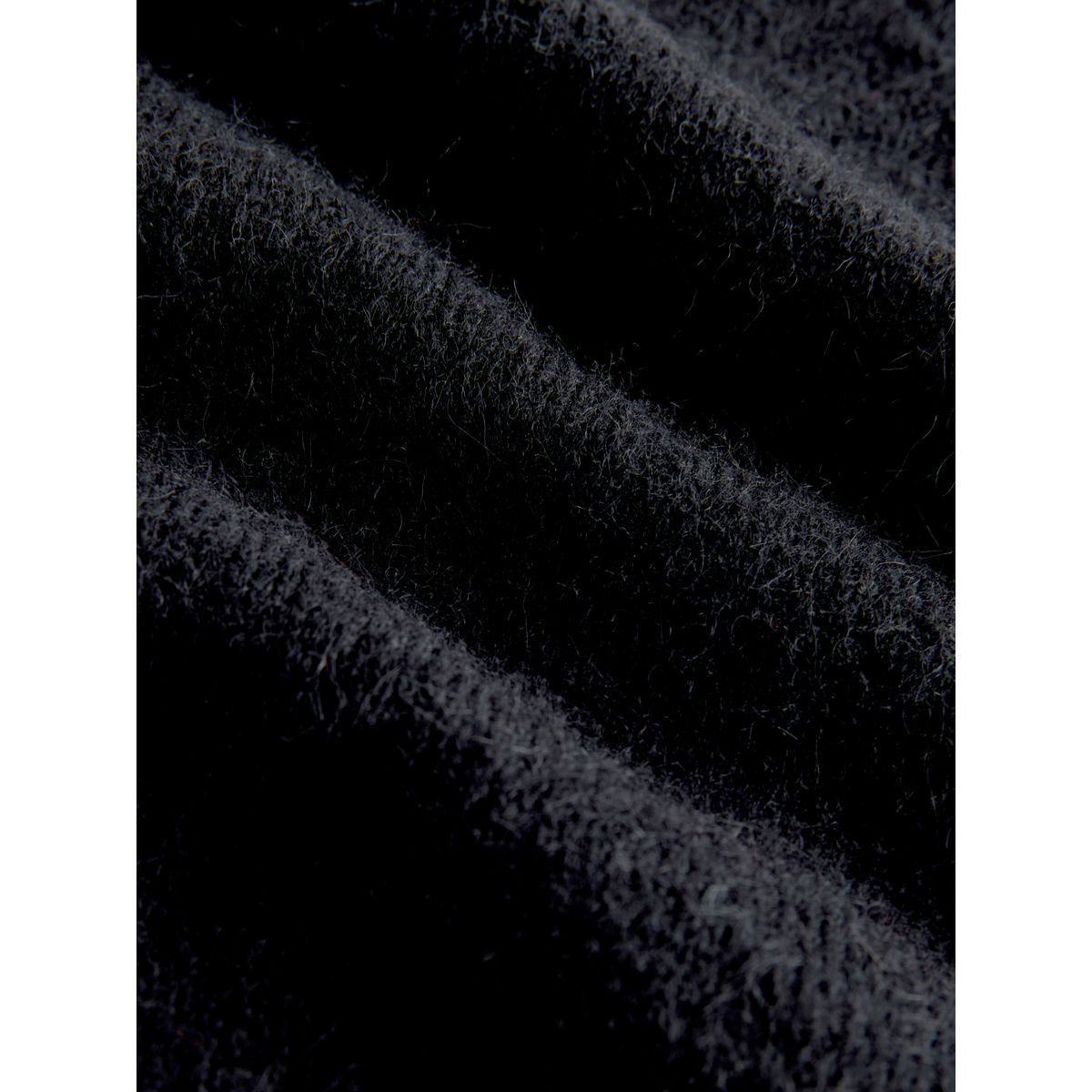 Pull ras du cou brodé en mélange de laine cassette de musique noire, NEXT