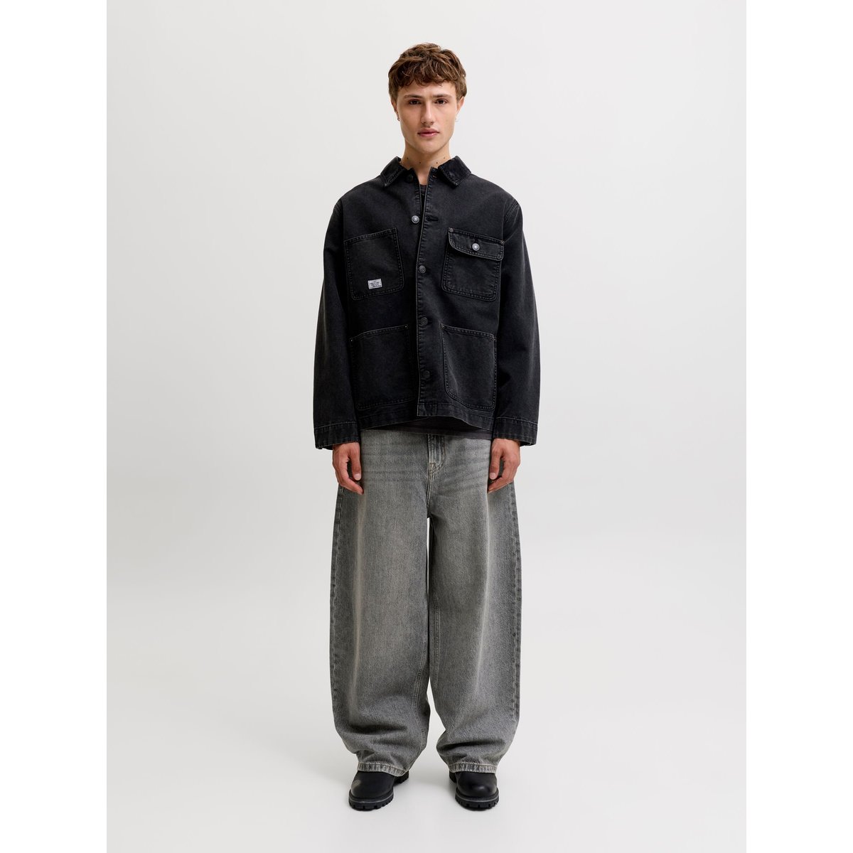 Jeans À Coupe Tonneau grey denim, JACK & JONES
