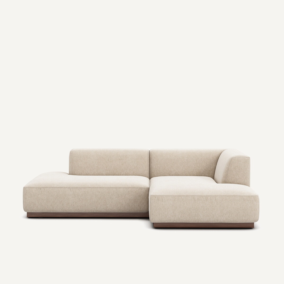 Jacopo Right-Hand Facing Corner Sofa in Marl Fabric ivory, AM.PM