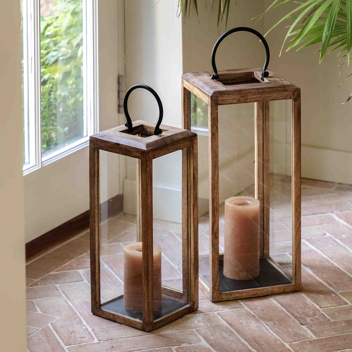 Large Atrani Wooden Lantern brown              , ÉDITÉ