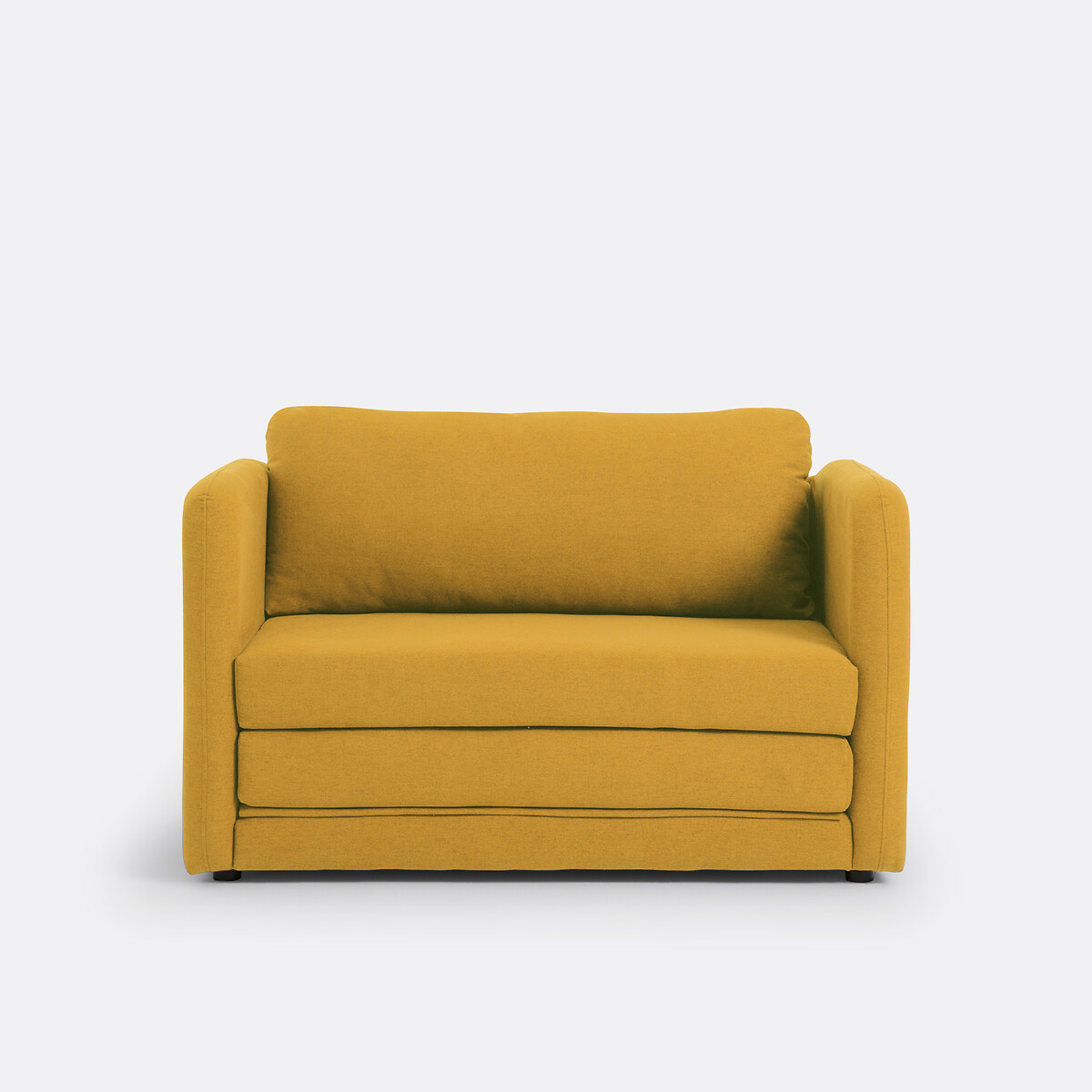 Schlafsofa Hazel, Polyester senfgelb, LA REDOUTE INTERIEURS