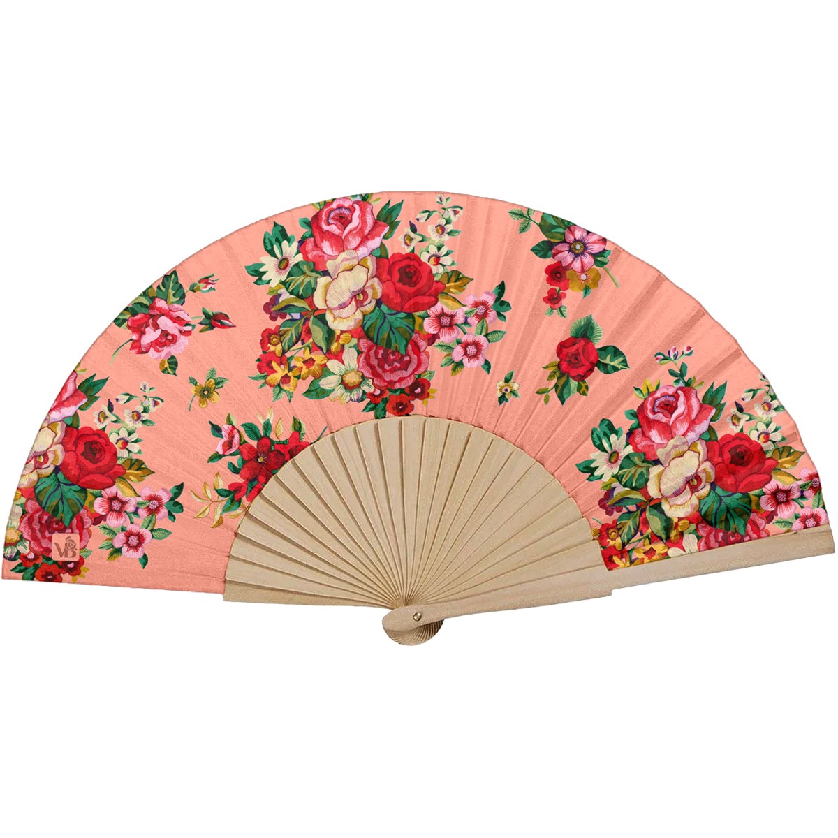 Eventail bois de bouleau MIA rose, VENT DE BOHÈME