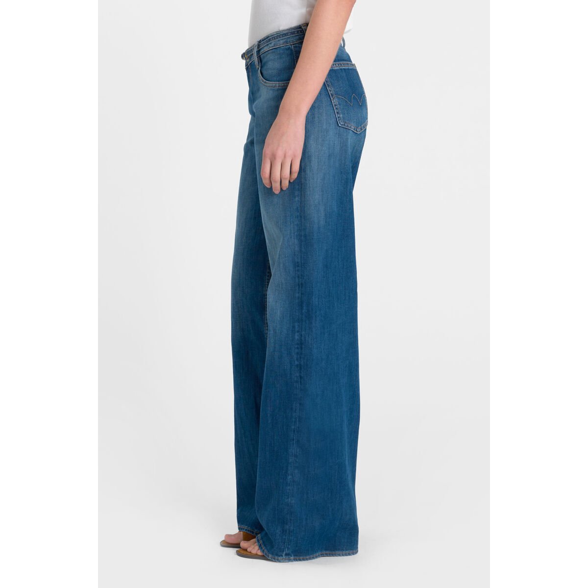 Jeans loose, large wide leg , longueur 34 blue, LE TEMPS DES CERISES