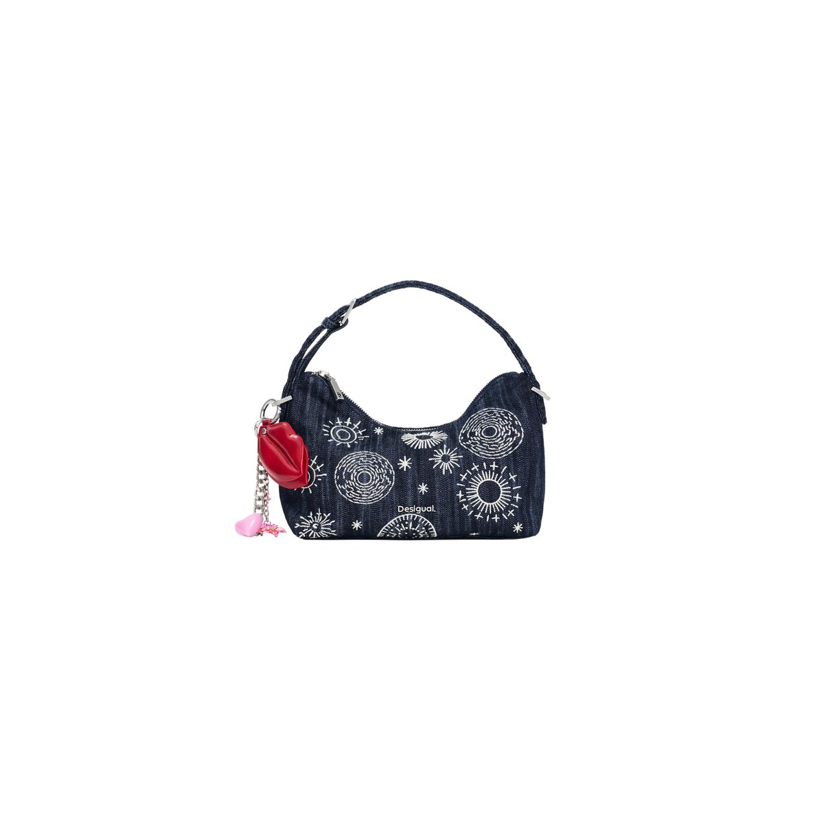 Sac brodé moyen bleu, DESIGUAL