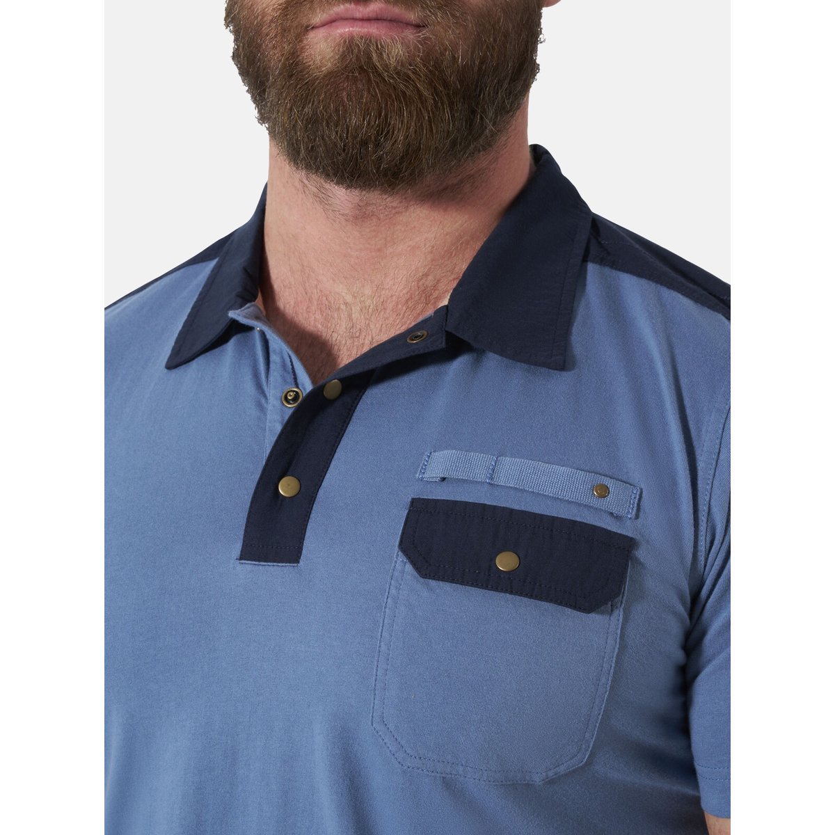 Polo FANJEL bleu, JAN VANDERSTORM