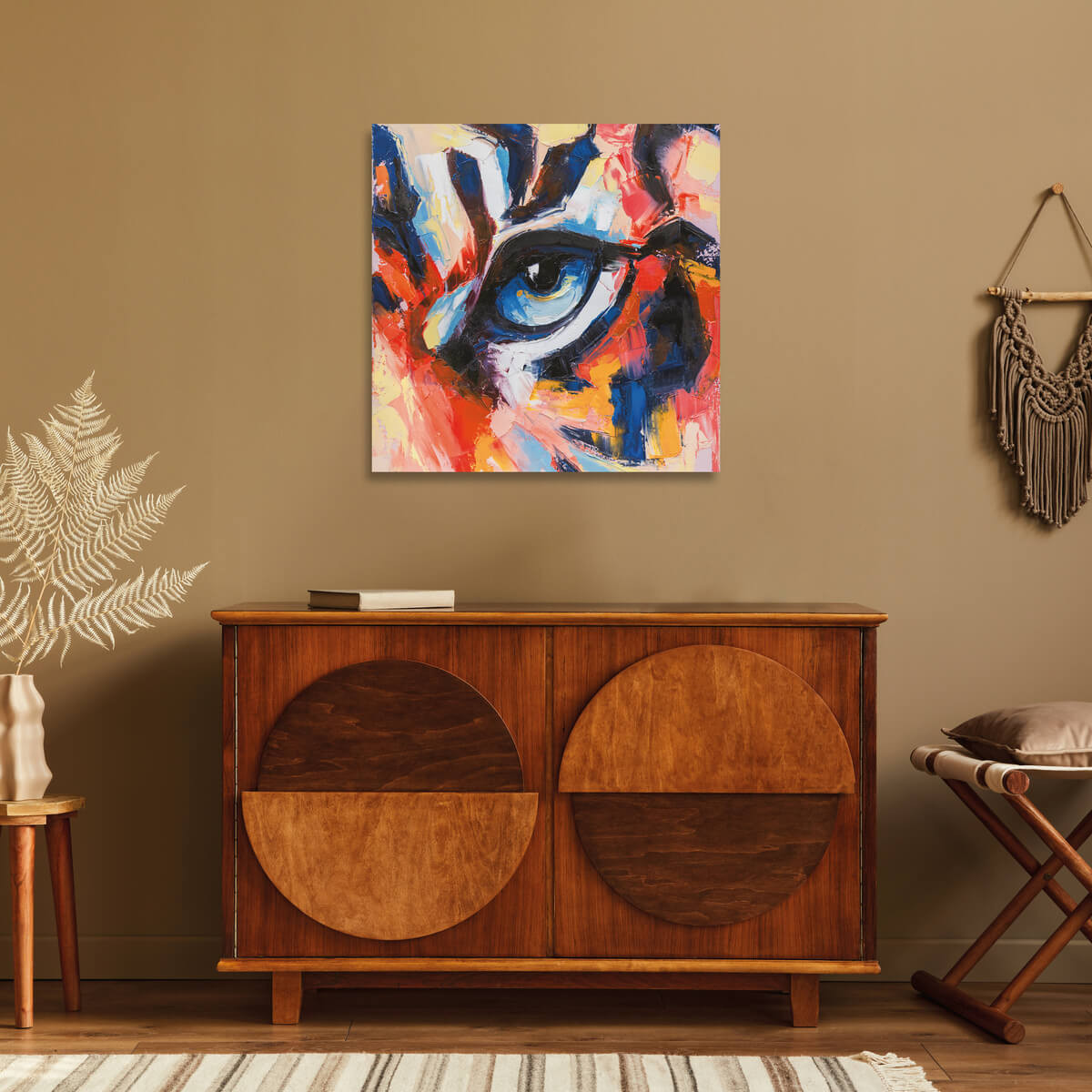 Tableau Mural il De Tigre ANIMAUX tableaux sur toile-rouge, CEANOTHE