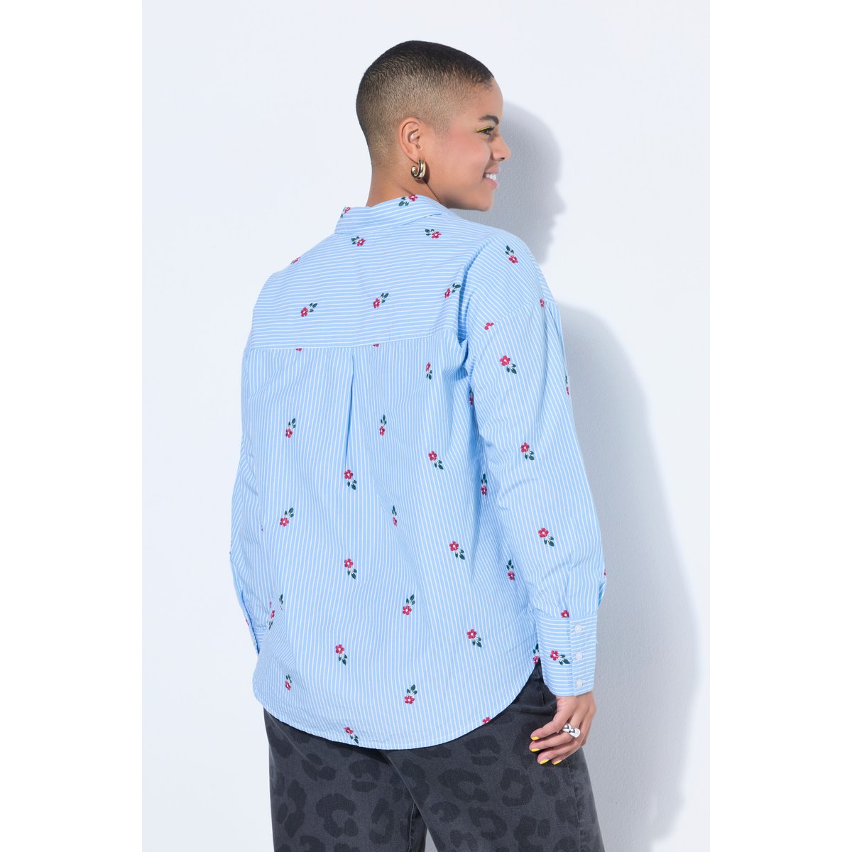 Chemise à rayures oversize glace bleue, STUDIO UNTOLD