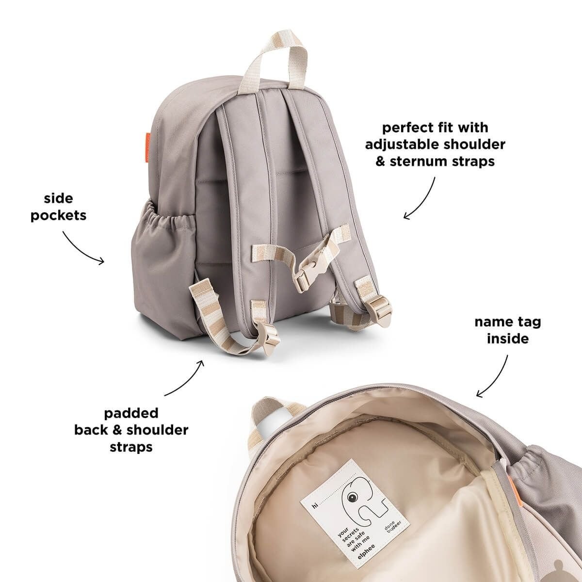 Sac à dos enfant sable, DONE BY DEER