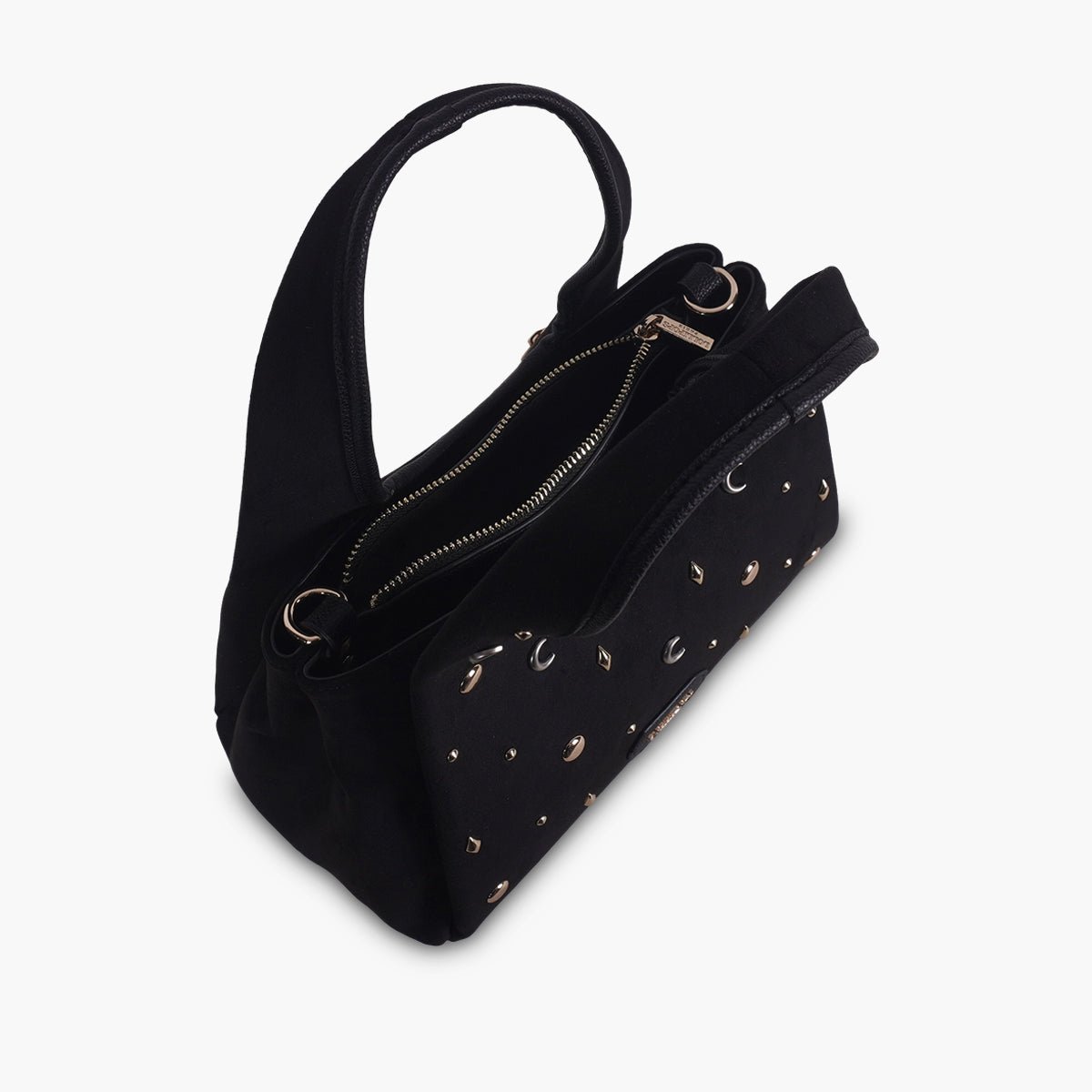 Sac Shopper M noir Talaya doré, LOLLIPOPS