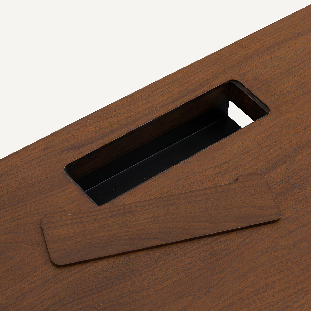 Plateau de bureau en plaqué noyer, largeur 200 cm, MIKUBE noyer, AM.PM