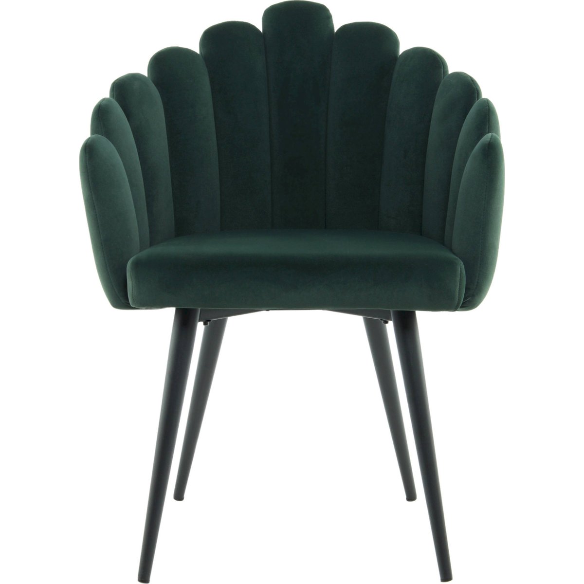 Chaise de salle à manger en tissu, Jeane vert sapin profond, ARTE ESPINA