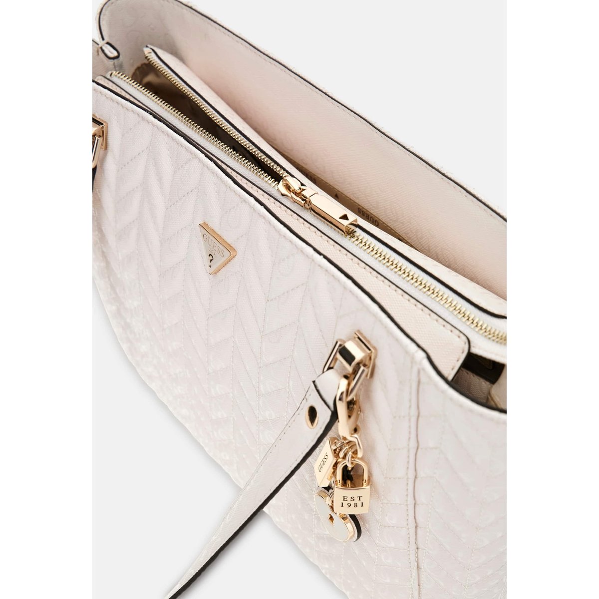 Sac Tote Stacey blanc, GUESS