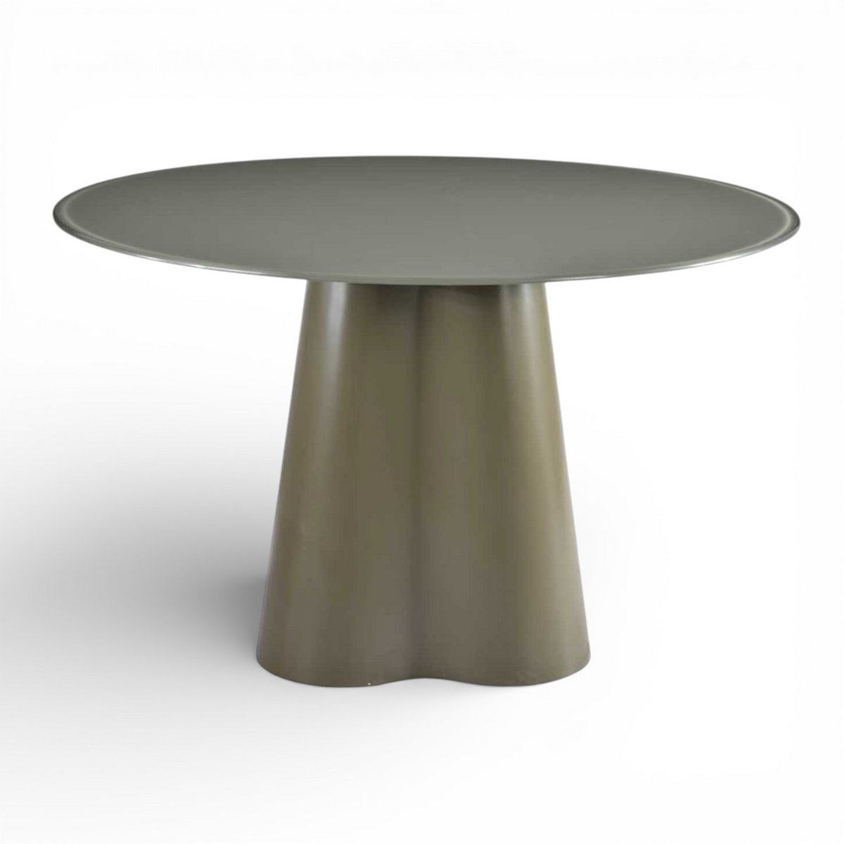 Table repas D120 en verre rouge brillant vert clair, ZAGO