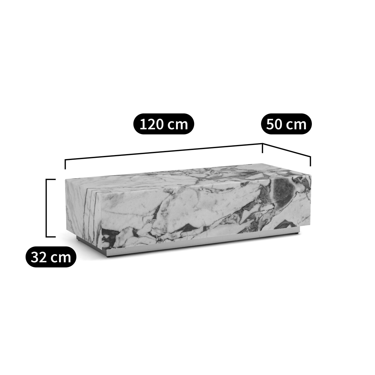 Table basse cube en marbre, Alcana marbre, AM.PM