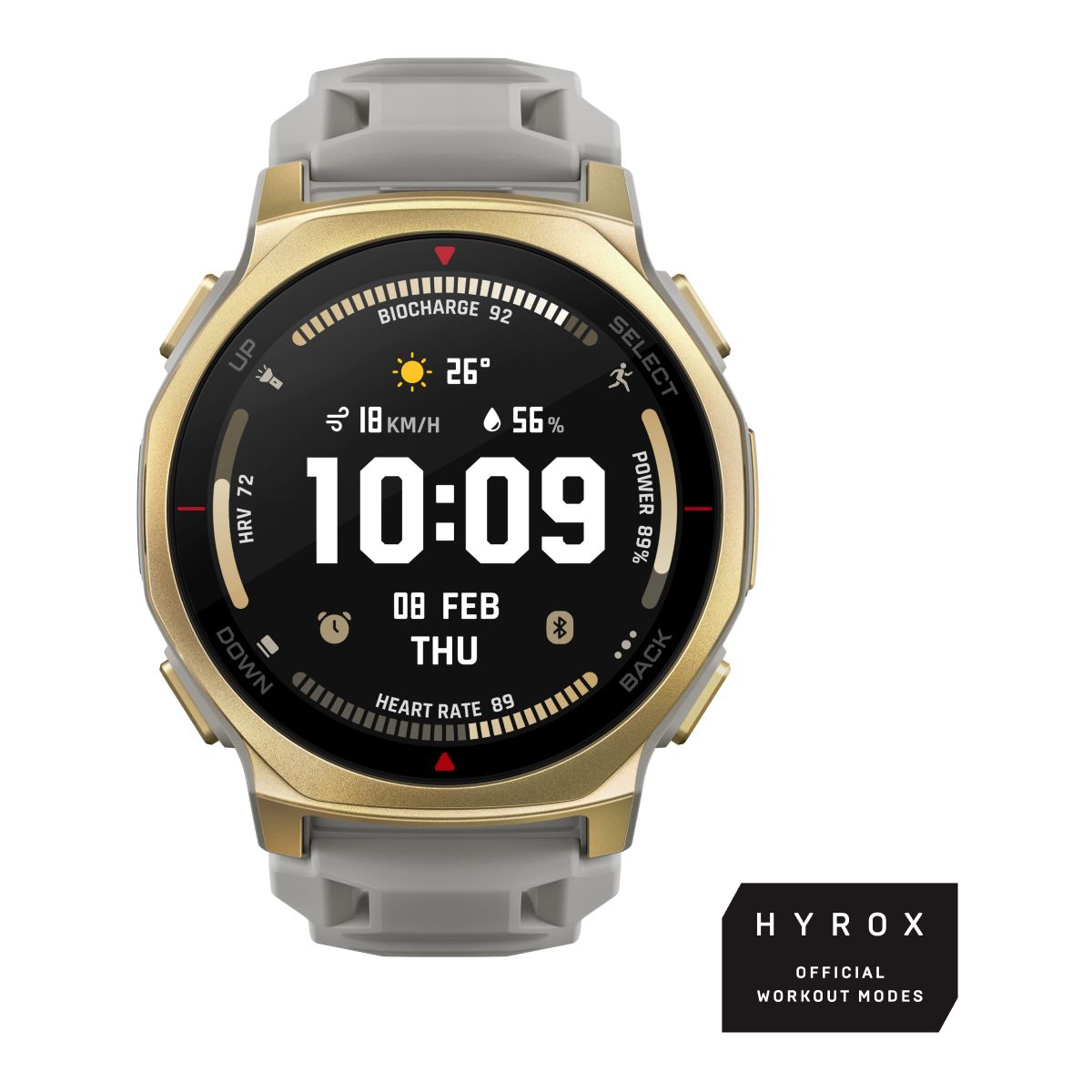 Montre sport T-Rex 3 Pro 44mm Arctic Gold gris, AMAZFIT