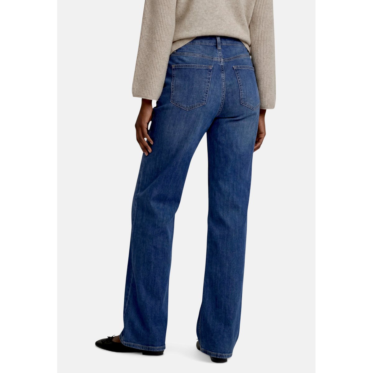 Jean basique à boutons dark blue denim, ZERO