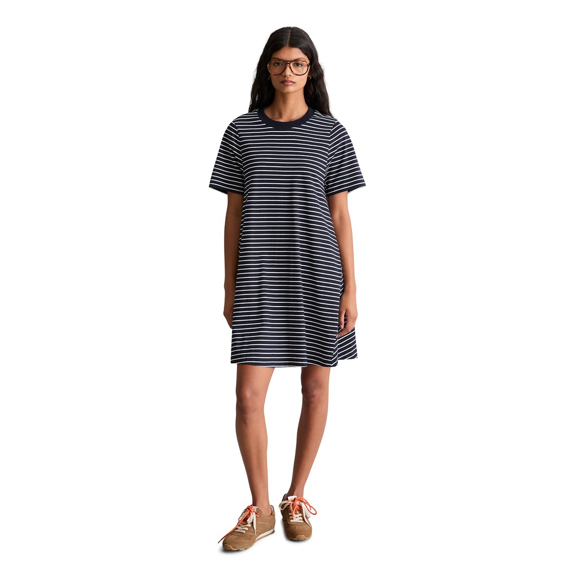 DfC Robe évasée en jersey en coton organique doux bleu foncé, MARC O’POLO DENIM