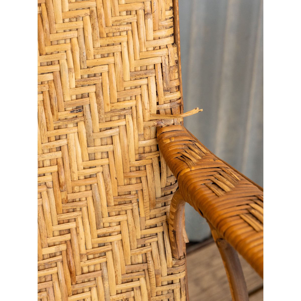 Fauteuil en osier Ernest N°1096 - Bon état bois clair, DEBONGOUT