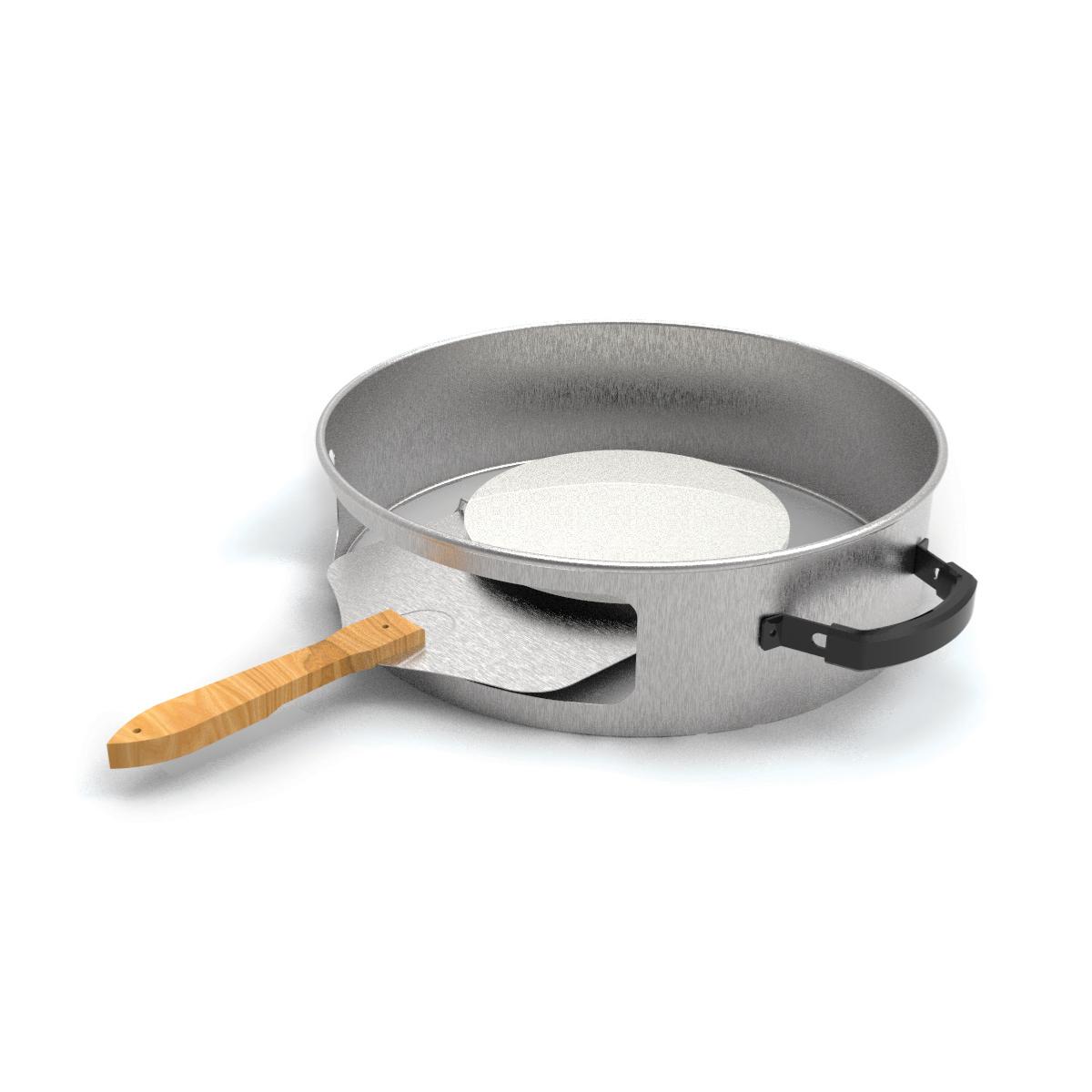 Four à pizza pour barbecue au charbon Ø57 cm – 3 pièces couleur unique, LAGUIOLE CUISSON