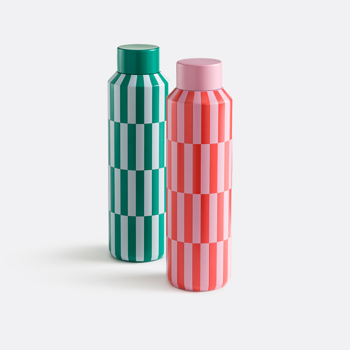 Gourde isotherme 50 cl en métal acier, Tabaka rose/rouge, LA REDOUTE INTERIEURS