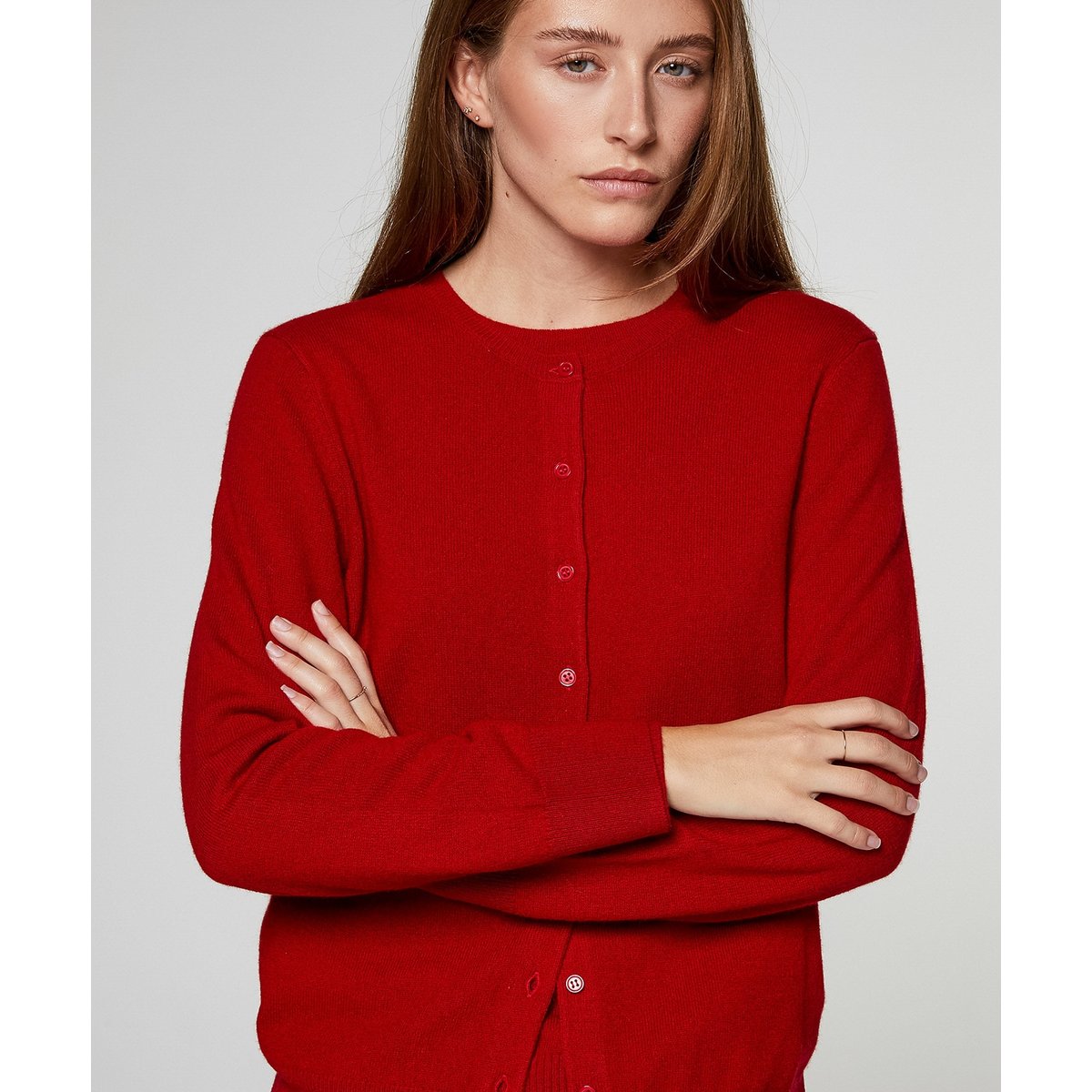 Cardigan en cachemire rouge, RODIER