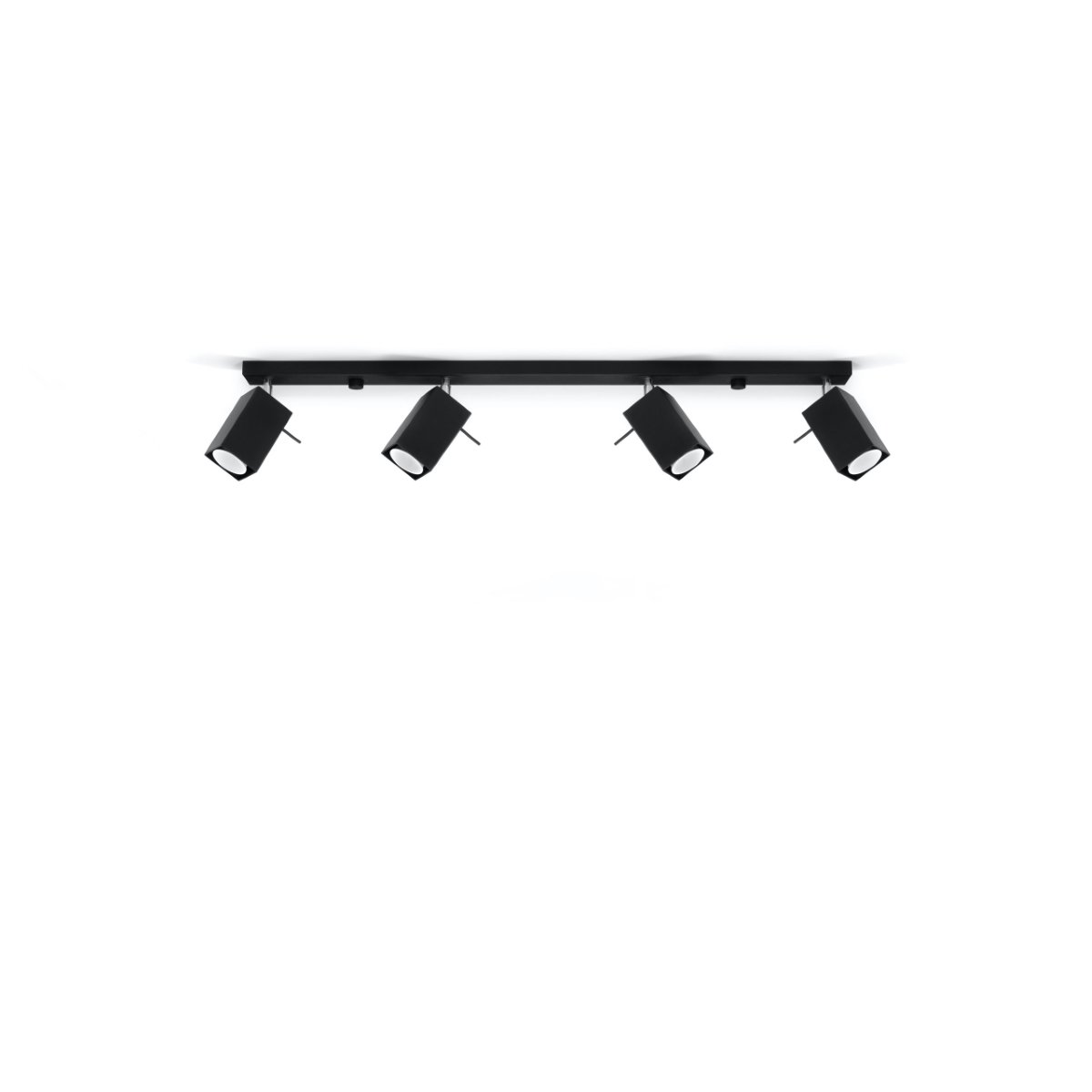 Plafonnier Acier Noir GU10 4 Merida Line noir, EDEN