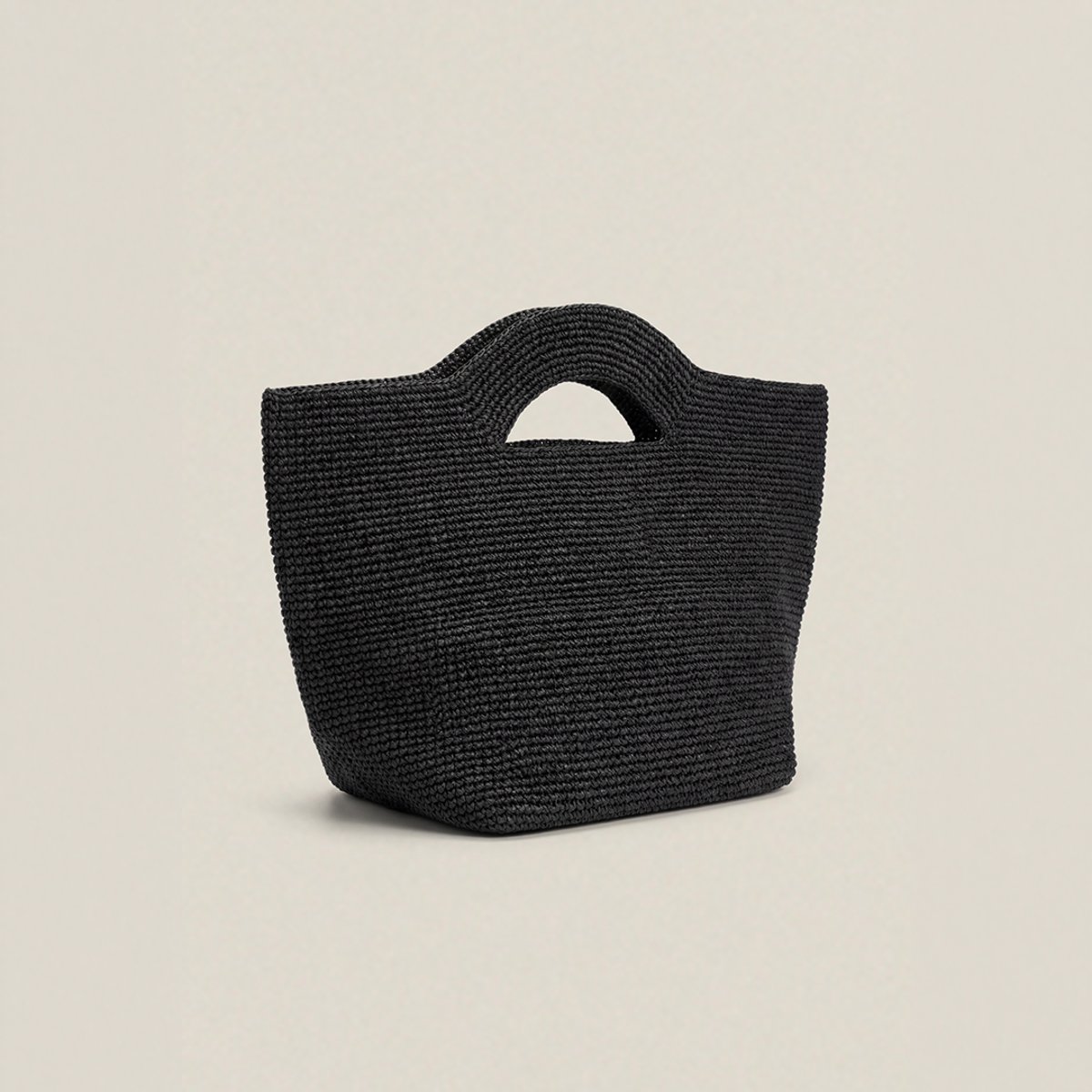 Sac demi-lune tressé FEDOR noir, BENOA