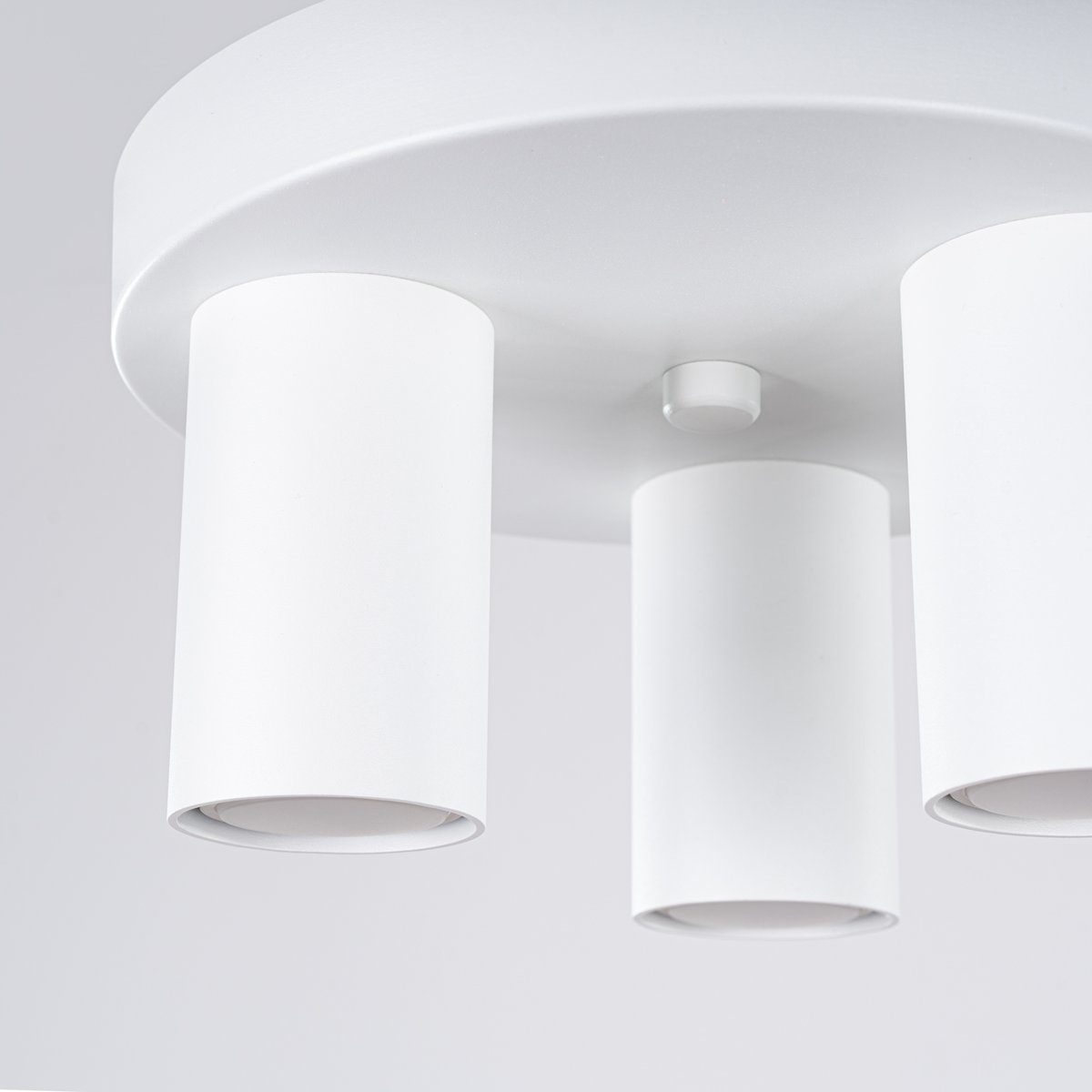Plafonnier Acier Blanc GU10 3 Lagos blanc, EDEN