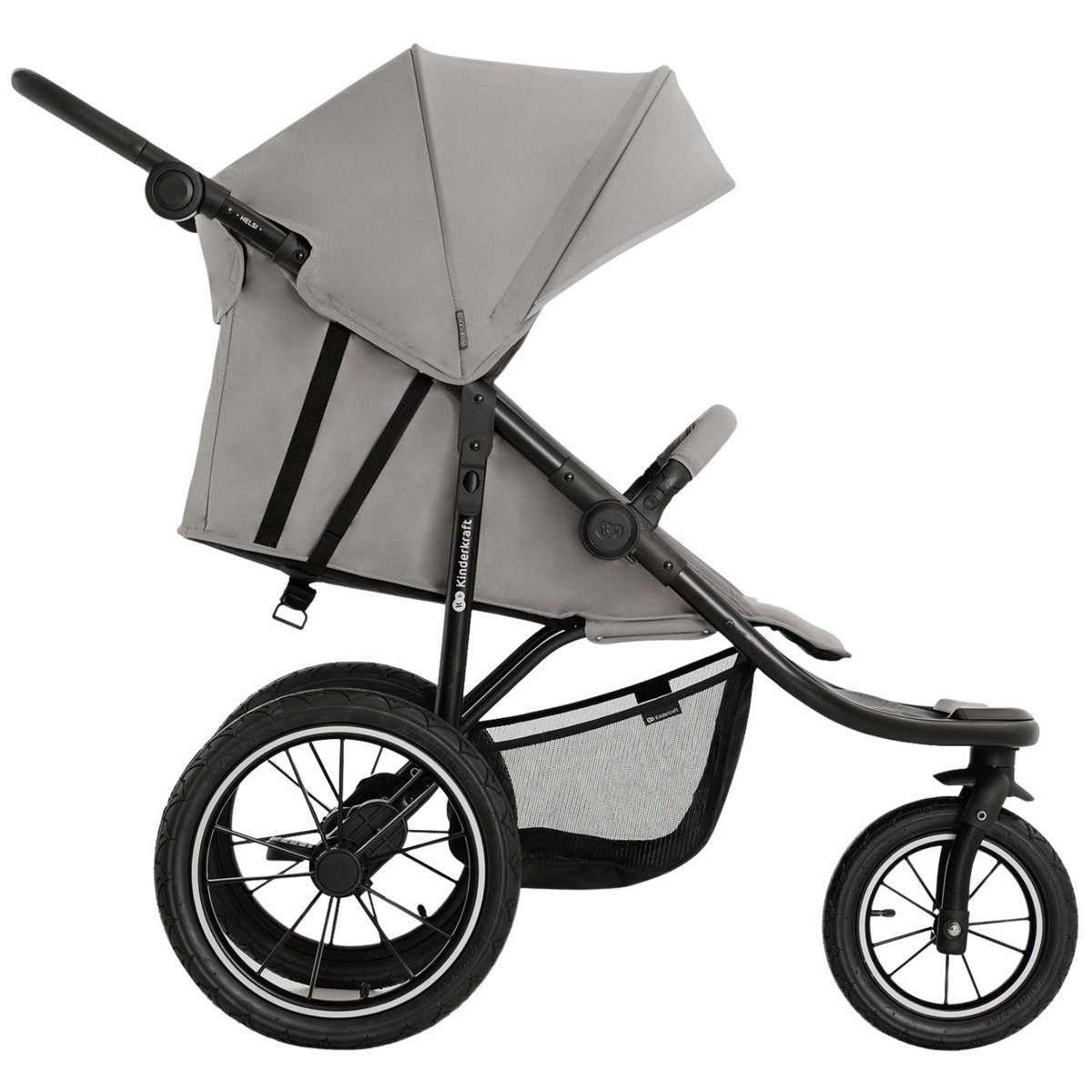 Poussette tout-terrain Helsi 2 gris, noir, KINDERKRAFT