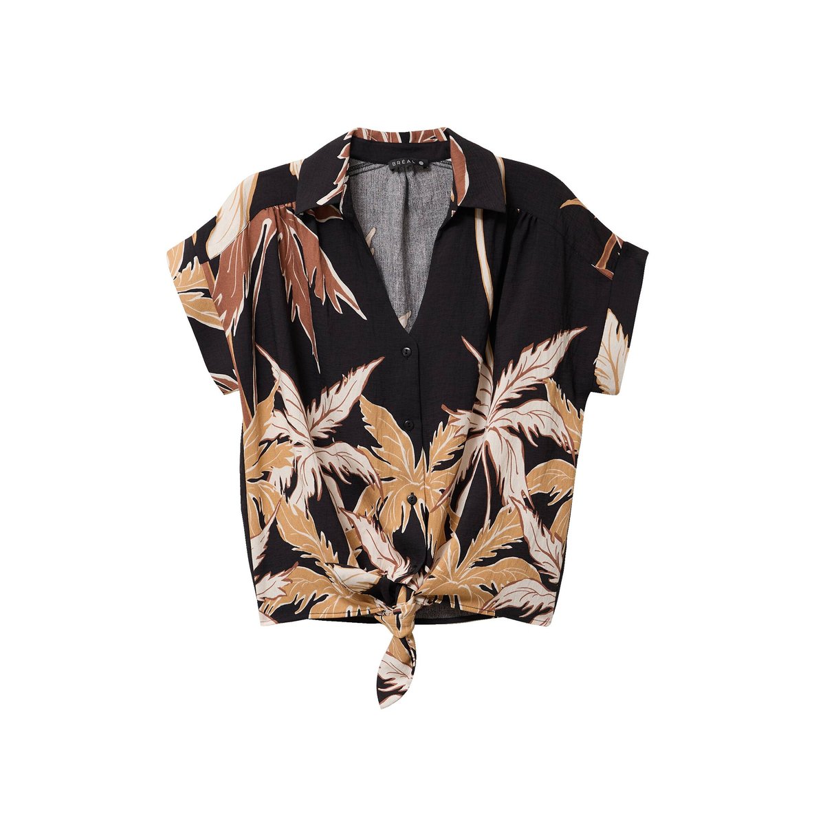 Chemise fluide manches courtes noir, BREAL
