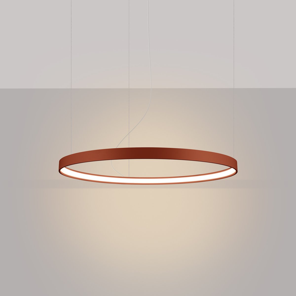 Lustre Aluminium Ocre Rouge LED 1 Rio ocre rouge, EDEN