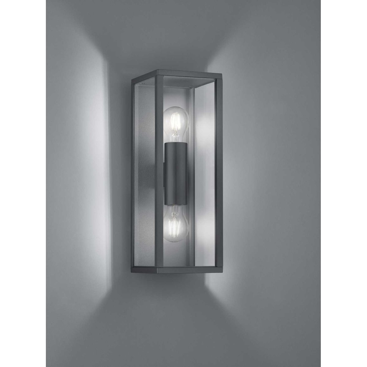 Double applique outdoor Garonne anthracite, TRIO