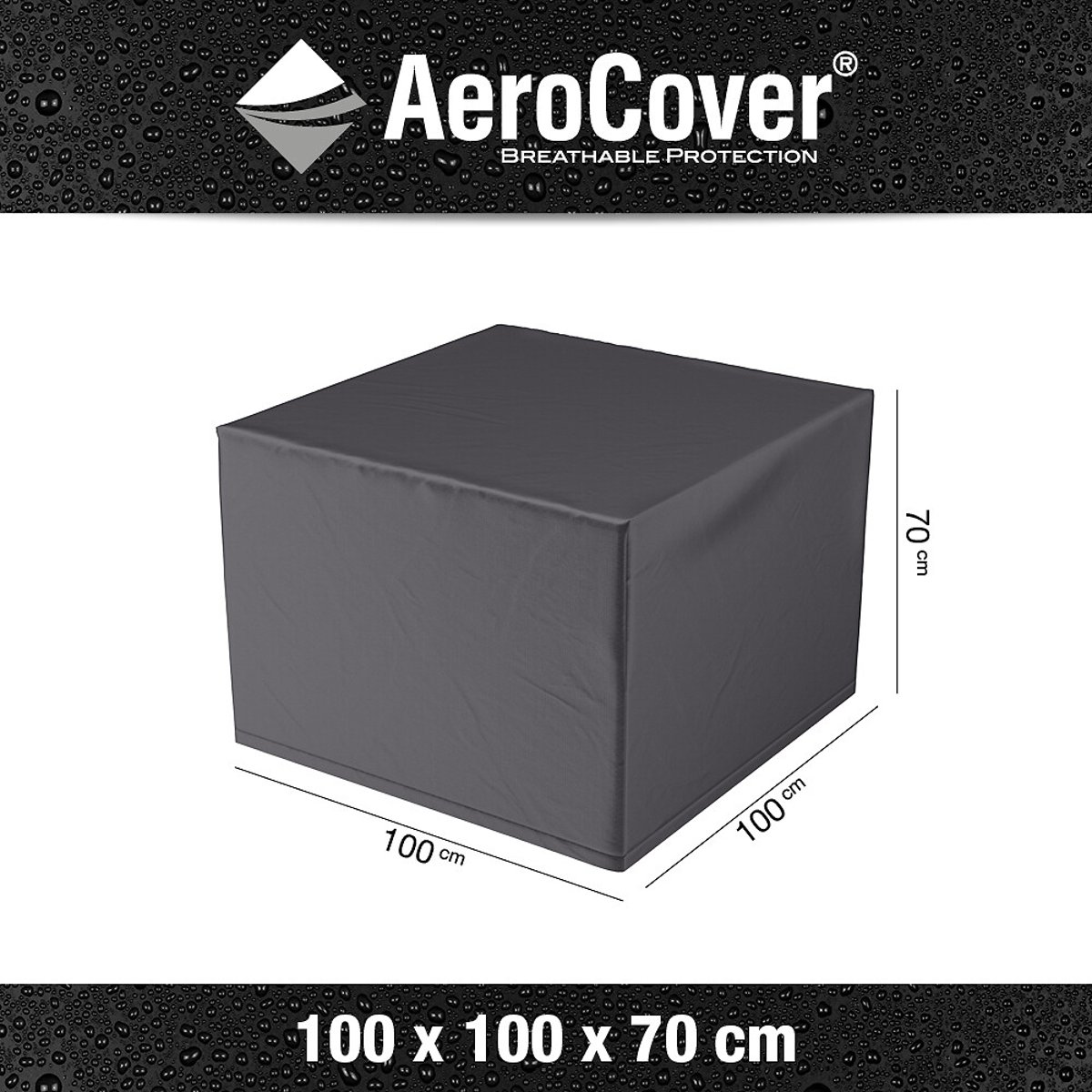 Garden Lounge Chair Cover 100x100cm grey, AEROCOVER